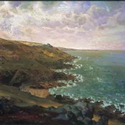 Jean-François Millet – Die Klippen von Gréville 1871 | Giclée Kunstdruck gerahmt