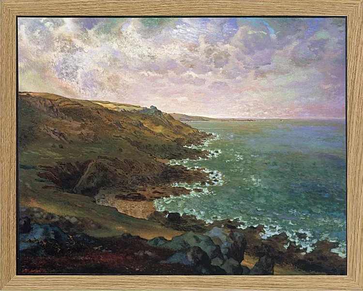 Jean-François Millet – Die Klippen von Gréville 1871 | Giclée Kunstdruck gerahmt