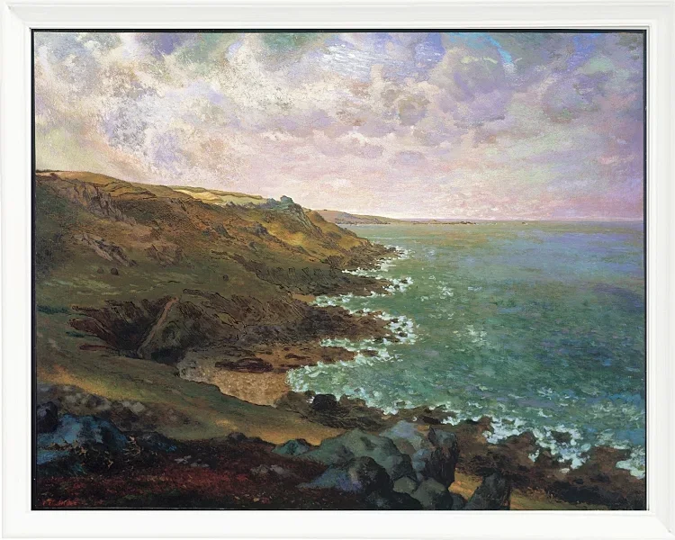 Jean-François Millet – Die Klippen von Gréville 1871 | Giclée Kunstdruck gerahmt