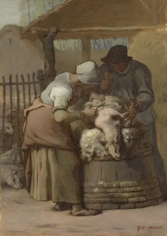Jean-François Millet | Fåreklipperne – 1857 | Indrammet kunsttryk | Realisme