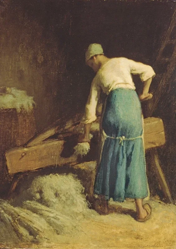Jean-François Millet | Hørbrækning – 1850 | Indrammet kunsttryk | Realisme