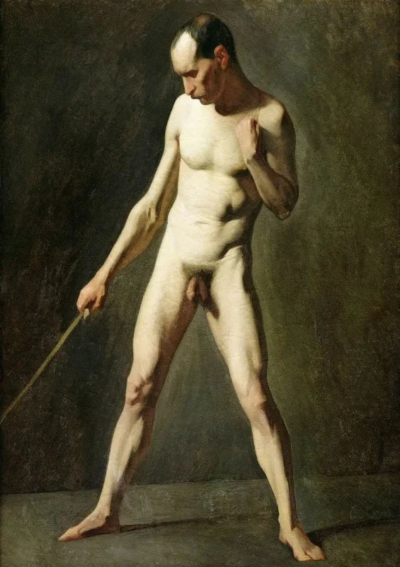 Jean-François Millet | Aktstudie – 1850 | Gerahmter Kunstdruck | Realismus