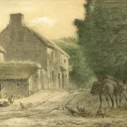 Jean-François Millet | Bondegård i Gruchy – 1866 | Indrammet kunsttryk | Realisme