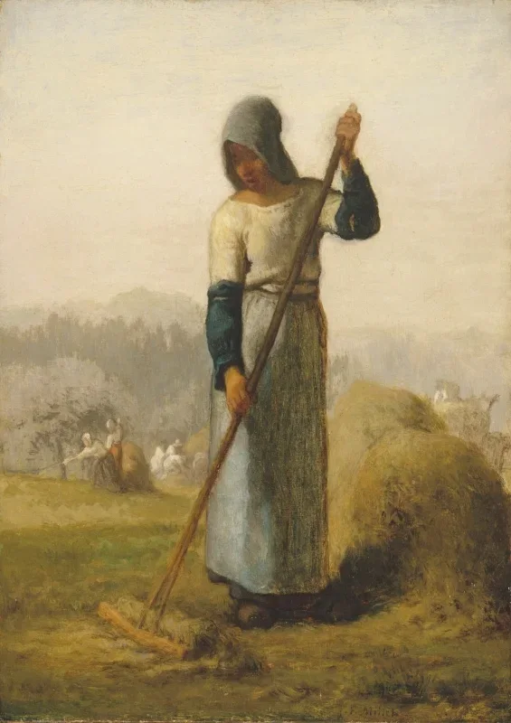 Jean-François Millet | Frau mit einer Harke - 1856 | Gerahmter Kunstdruck | Realismus