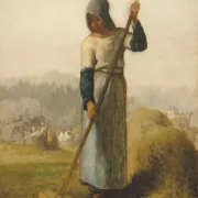 Jean-François Millet | Frau mit einer Harke - 1856 | Gerahmter Kunstdruck | Realismus