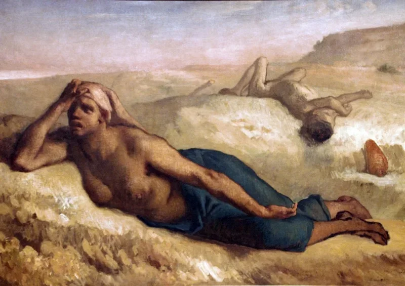 Jean-François Millet | Hagar og Ismael – 1860 | Indrammet kunsttryk | Realisme