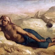 Jean-François Millet | Hagar og Ismael – 1860 | Indrammet kunsttryk | Realisme