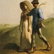 Jean-François Millet | På vej til arbejde – 1854 | Indrammet kunsttryk | Realisme