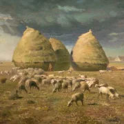 Jean-François Millet | Heuhaufen, Herbst – 1874 | Gerahmter Kunstdruck | Realismus