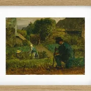 Jean-François Millet – Gartenszene 1854 | Giclée Kunstdruck gerahmt