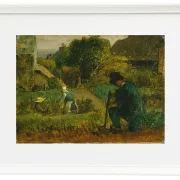 Jean-François Millet – Gartenszene 1854 | Giclée Kunstdruck gerahmt