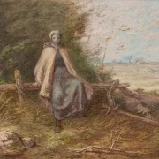 Jean-François Millet | Hyrdinde – 1870 | Indrammet kunsttryk | Realisme