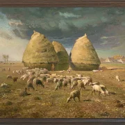 Jean-François Millet – Heuhaufen, Herbst 1874 | Giclée Kunstdruck gerahmt