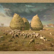 Jean-François Millet – Heuhaufen, Herbst 1874 | Giclée Kunstdruck gerahmt