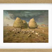 Jean-François Millet – Heuhaufen, Herbst 1874 | Giclée Kunstdruck gerahmt