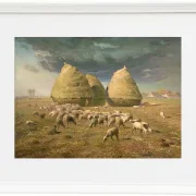 Jean-François Millet – Heuhaufen, Herbst 1874 | Giclée Kunstdruck gerahmt