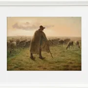 Jean-François Millet – Hirte bewacht seine Herde 1865 | Giclée Kunstdruck gerahmt