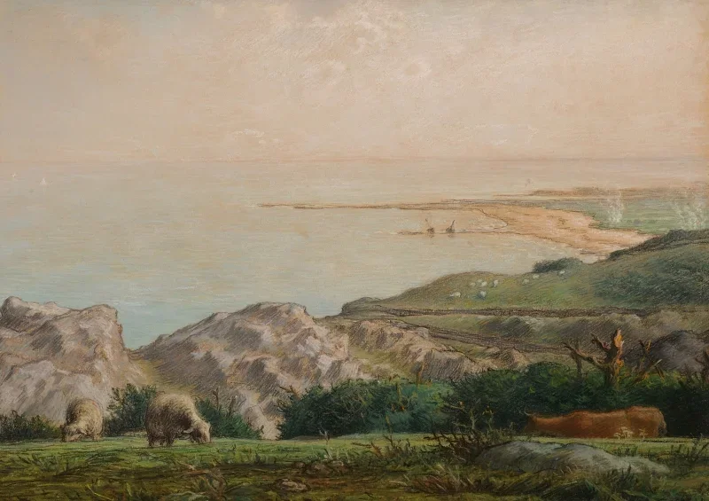 Jean-François Millet | Udsigt over havet – 1870 | Indrammet kunsttryk | Realisme