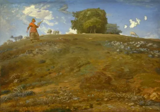 Jean-François Millet | I Auvergne - 1866 | Indrammet kunsttryk | Realisme