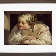 Jean-François Millet – Junge Frau 1844 | Giclée Kunstdruck gerahmt