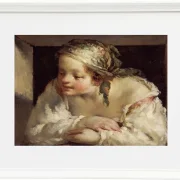 Jean-François Millet – Junge Frau 1844 | Giclée Kunstdruck gerahmt