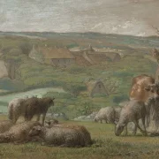 Jean-François Millet | Landskab - 1840 | Indrammet kunsttryk | Realisme