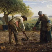 Jean-François Millet – Kartoffel Pflanzer 1861 | Giclée Kunstdruck gerahmt