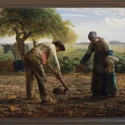 Jean-François Millet – Kartoffel Pflanzer 1861 | Giclée Kunstdruck gerahmt