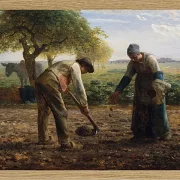 Jean-François Millet – Kartoffel Pflanzer 1861 | Giclée Kunstdruck gerahmt
