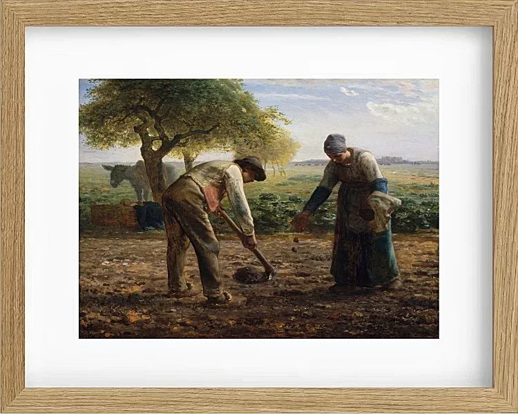 Jean-François Millet – Kartoffel Pflanzer 1861 | Giclée Kunstdruck gerahmt