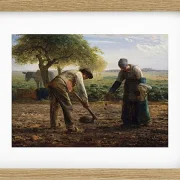 Jean-François Millet – Kartoffel Pflanzer 1861 | Giclée Kunstdruck gerahmt