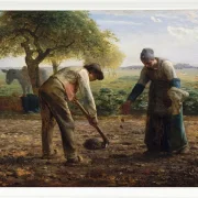 Jean-François Millet – Kartoffel Pflanzer 1861 | Giclée Kunstdruck gerahmt