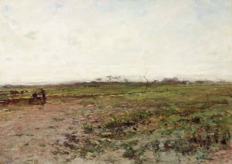 Jean-François Millet | Landschaft mit einer Bäuerin - 1870 | Gerahmter Kunstdruck | Realismus