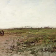 Jean-François Millet | Landschaft mit einer Bäuerin - 1870 | Gerahmter Kunstdruck | Realismus