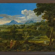 Jean-François Millet – Landschaft mit Hirten 1868 | Giclée Kunstdruck gerahmt