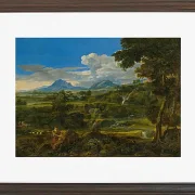 Jean-François Millet – Landschaft mit Hirten 1868 | Giclée Kunstdruck gerahmt