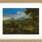 Jean-François Millet – Landschaft mit Hirten 1868 | Giclée Kunstdruck gerahmt