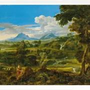 Jean-François Millet – Landschaft mit Hirten 1868 | Giclée Kunstdruck gerahmt