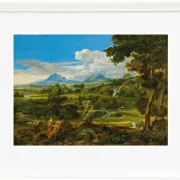 Jean-François Millet – Landschaft mit Hirten 1868 | Giclée Kunstdruck gerahmt