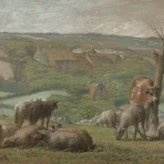 Jean-François Millet – Ländliche Landschaft 1840 | Giclée Kunstdruck gerahmt