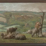 Jean-François Millet – Ländliche Landschaft 1840 | Giclée Kunstdruck gerahmt