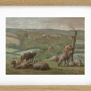 Jean-François Millet – Ländliche Landschaft 1840 | Giclée Kunstdruck gerahmt