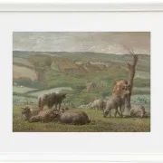 Jean-François Millet – Ländliche Landschaft 1840 | Giclée Kunstdruck gerahmt