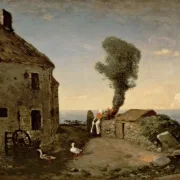 Jean-François Millet | Millets fødested i Gruchy – 1854 | Indrammet kunsttryk | Realisme