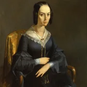 Jean-François Millet – Madame Valmont 1841 | Giclée Kunstdruck gerahmt