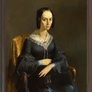 Jean-François Millet – Madame Valmont 1841 | Giclée Kunstdruck gerahmt