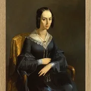 Jean-François Millet – Madame Valmont 1841 | Giclée Kunstdruck gerahmt