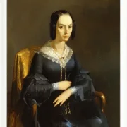 Jean-François Millet – Madame Valmont 1841 | Giclée Kunstdruck gerahmt