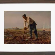 Jean-François Millet – Mann mit Hacke 1858 | Giclée Kunstdruck gerahmt
