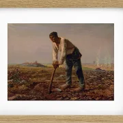 Jean-François Millet – Mann mit Hacke 1858 | Giclée Kunstdruck gerahmt